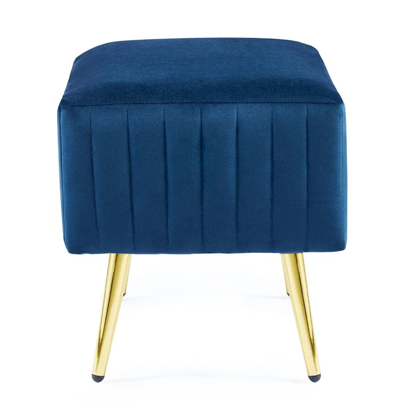 Banc d'entrée moderne rembourré de 60 cm avec assise en velours