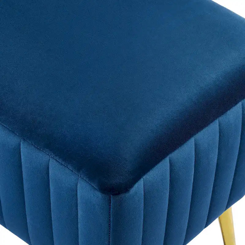 Banc d'entrée moderne rembourré de 60 cm avec assise en velours