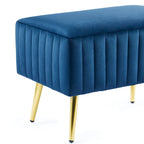 Banc d'entrée moderne rembourré de 60 cm avec assise en velours