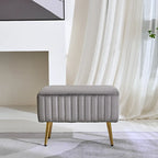 Banc d'entrée moderne rembourré de 60 cm avec assise en velours