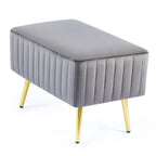 Banc d'entrée moderne rembourré de 60 cm avec assise en velours
