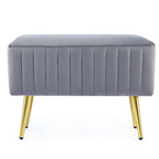 Banc d'entrée moderne rembourré de 60 cm avec assise en velours