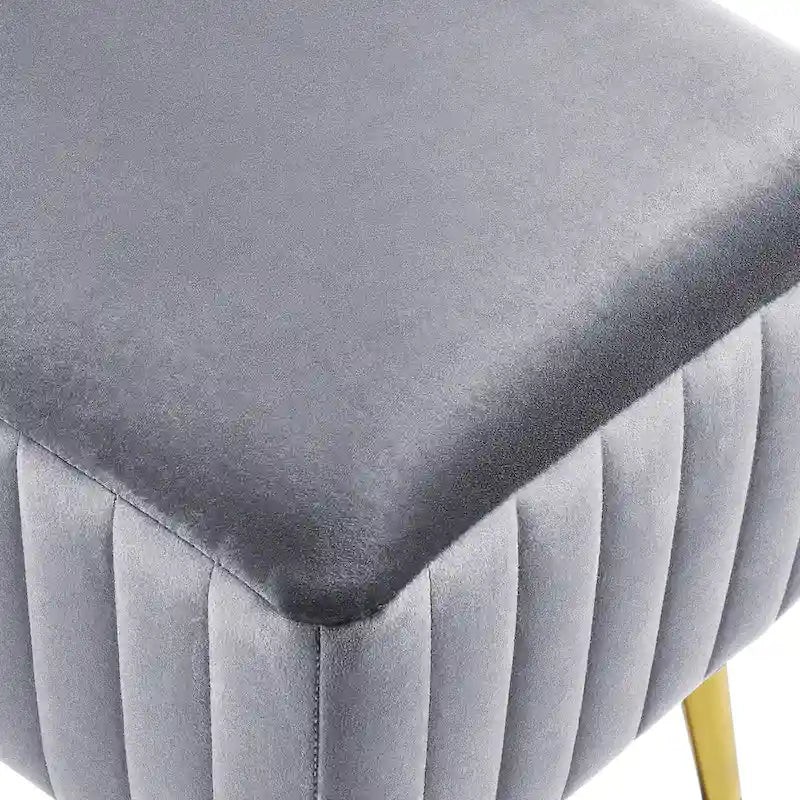 Banc d'entrée moderne rembourré de 60 cm avec assise en velours
