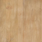 Table d'appoint ronde en bois massif cannelé marron foncé