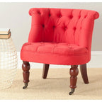 Fauteuil d'appoint capitonné crème naturel
