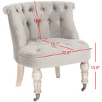 Fauteuil d'appoint capitonné crème naturel