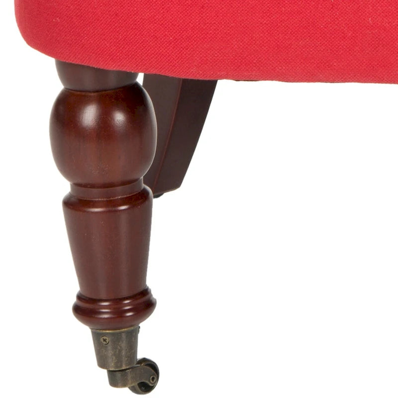 Fauteuil d'appoint capitonné crème naturel