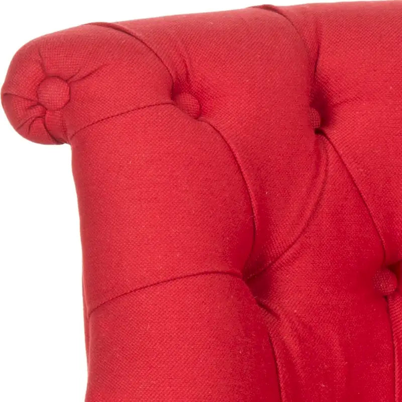 Fauteuil d'appoint capitonné crème naturel