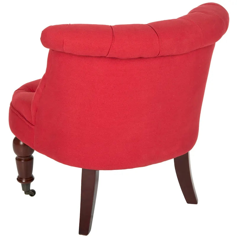 Fauteuil d'appoint capitonné crème naturel