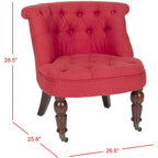 Fauteuil d'appoint capitonné crème naturel