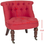 Fauteuil d'appoint capitonné crème naturel
