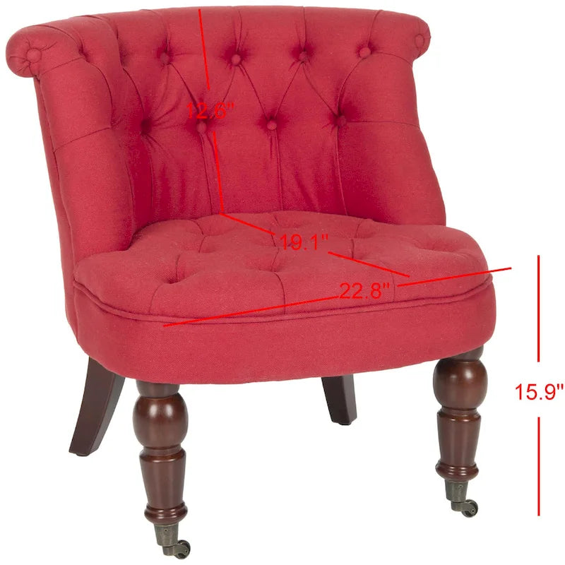 Fauteuil d'appoint capitonné crème naturel