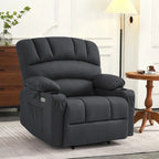 Fauteuil inclinable releveur avec massage et chauffage – Similicuir, Largeur moyenne