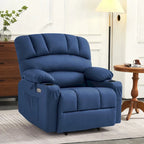 Fauteuil inclinable releveur avec massage et chauffage – Similicuir, Largeur moyenne