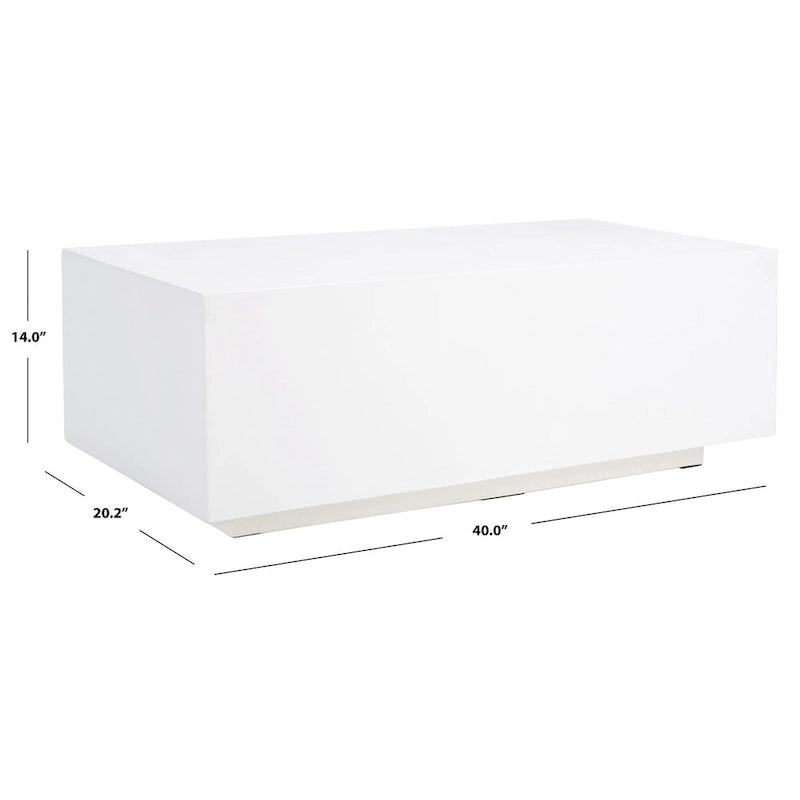 Table basse rectangulaire – Fini faux béton, 40x20x14