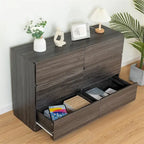 Commode en bois à six tiroirs