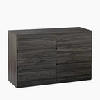 Commode en bois à six tiroirs