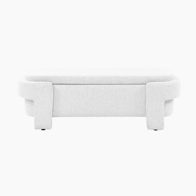 Linen Fabric Upholstered Bench with Large Storage Space - 51.5L x 20.5W x 17H