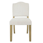 Chaise de salle à manger rembourrée à dossier ouvert – Tissu texturé crème