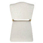 Chaise de salle à manger rembourrée à dossier ouvert – Tissu texturé crème