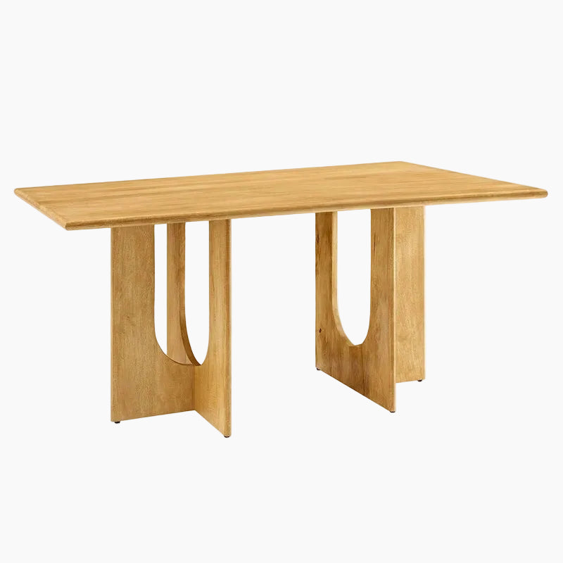Table à manger rectangulaire en bois massif de 70 pouces