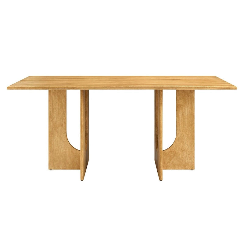 Table à manger rectangulaire en bois massif de 70 pouces