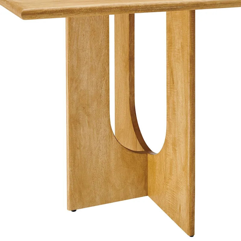 Table à manger rectangulaire en bois massif de 70 pouces
