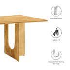 Table à manger rectangulaire en bois massif de 70 pouces