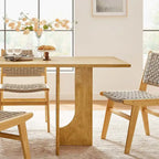 Table à manger rectangulaire en bois massif de 70 pouces