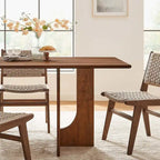 Table à manger rectangulaire en bois massif de 70 pouces