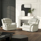 Fauteuil inclinable pivotant et coulissant manuel en similicuir de 41,5 po