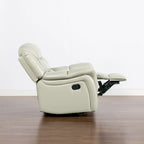 Fauteuil inclinable pivotant et coulissant manuel en similicuir de 41,5 po