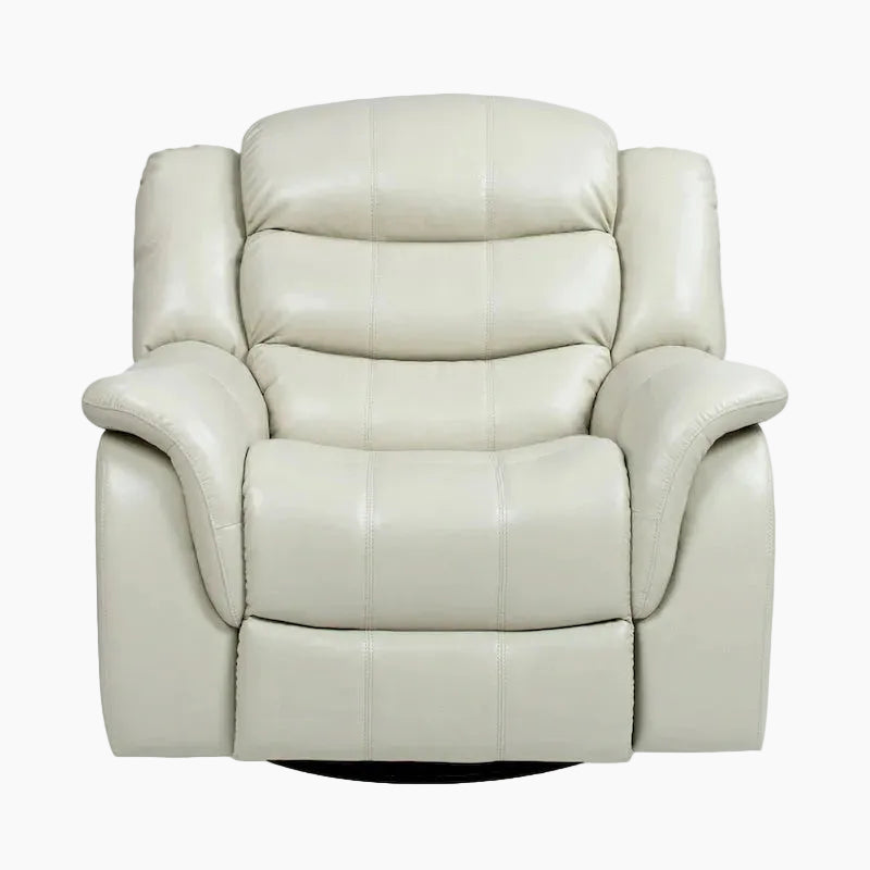 Fauteuil inclinable pivotant et coulissant manuel en similicuir de 41,5 po