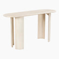 Console en bois d'acacia blanchi au design minimaliste