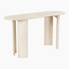 Console en bois d'acacia blanchi au design minimaliste