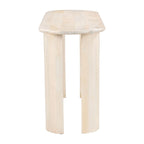 Console en bois d'acacia blanchi au design minimaliste