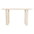 Console en bois d'acacia blanchi au design minimaliste